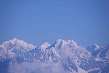 Pohoří Himalaje z letadla