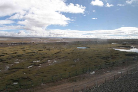 Pohled z vlaku na tibetskou planinu II.