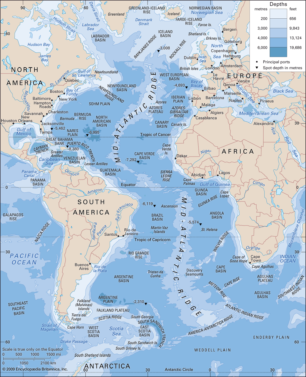 mapa atlantik